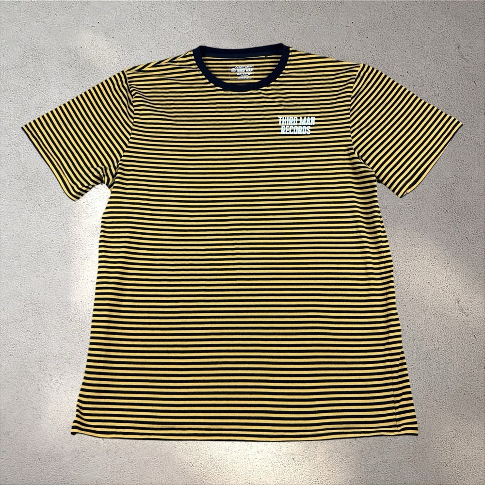 Jack White Third Man Records Shirt Men's 2XL Striped Graphic Tee
